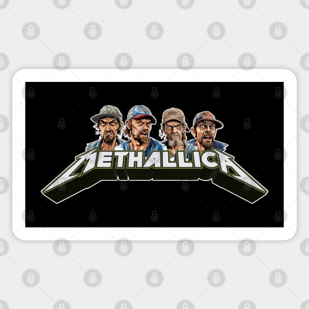 Meth-allica Parody Sticker by NineBlack